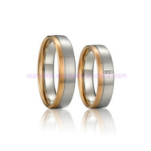 Plating Rose Gold Coppper Rings Couple Anniversary Jewelry